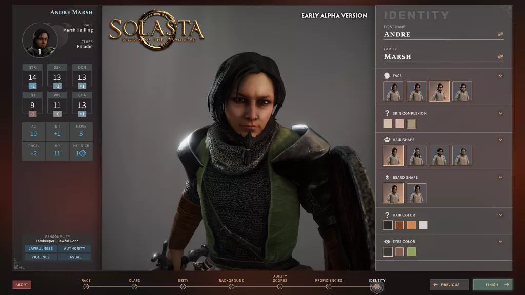 Solasta.COTM Character Creation